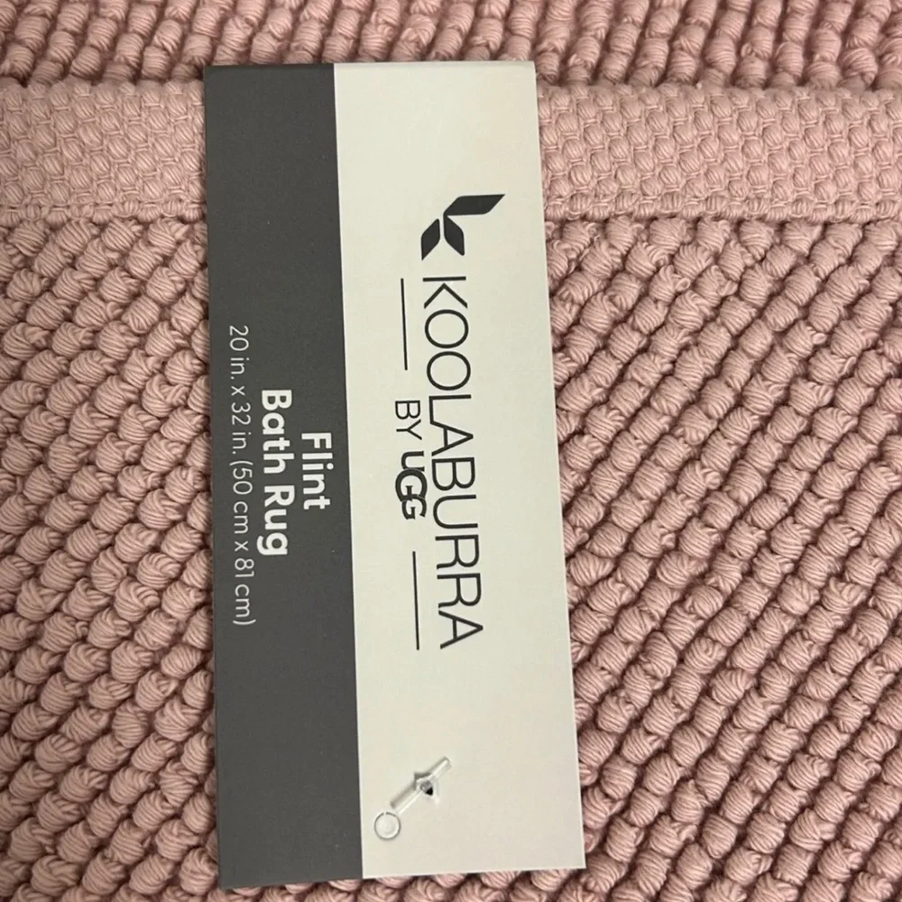 KOOLABURRA BY UGG Flint Bath Rug-COTTON-REVERSIBLE OEKO-TEX Sepia Rose 20x32”